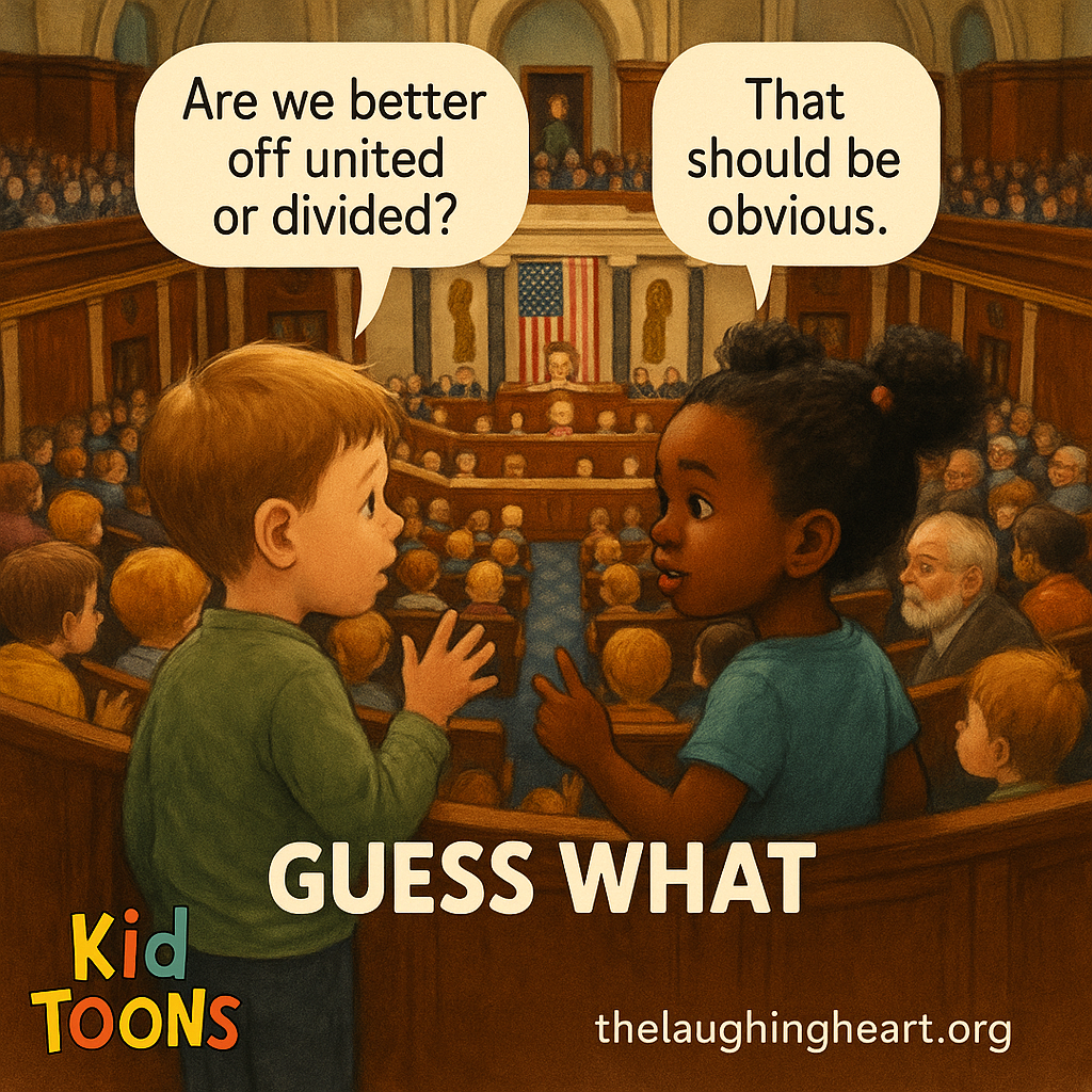 Are we better | off united or divided? l TOONS thelaughingheart.org - Kid