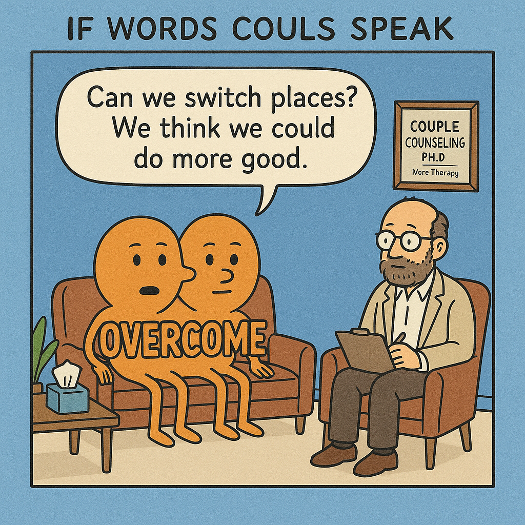 IF WORDS COULS SPEAK Can we switch places? We think we could do more good. - Large Character