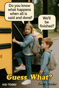 Do you know __| what happens = when all is said and done? - Kid