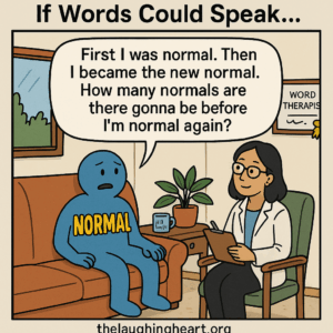 If Words Could Speak... First | was normal. Then | became the new normal. How many normals are there gonna be before I'm normal again? thelauqhinqheart org - Large Character
