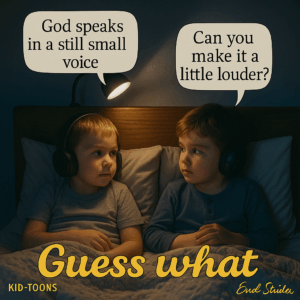 God speaks in a still small KID-TOONS Can you make ita - Kid