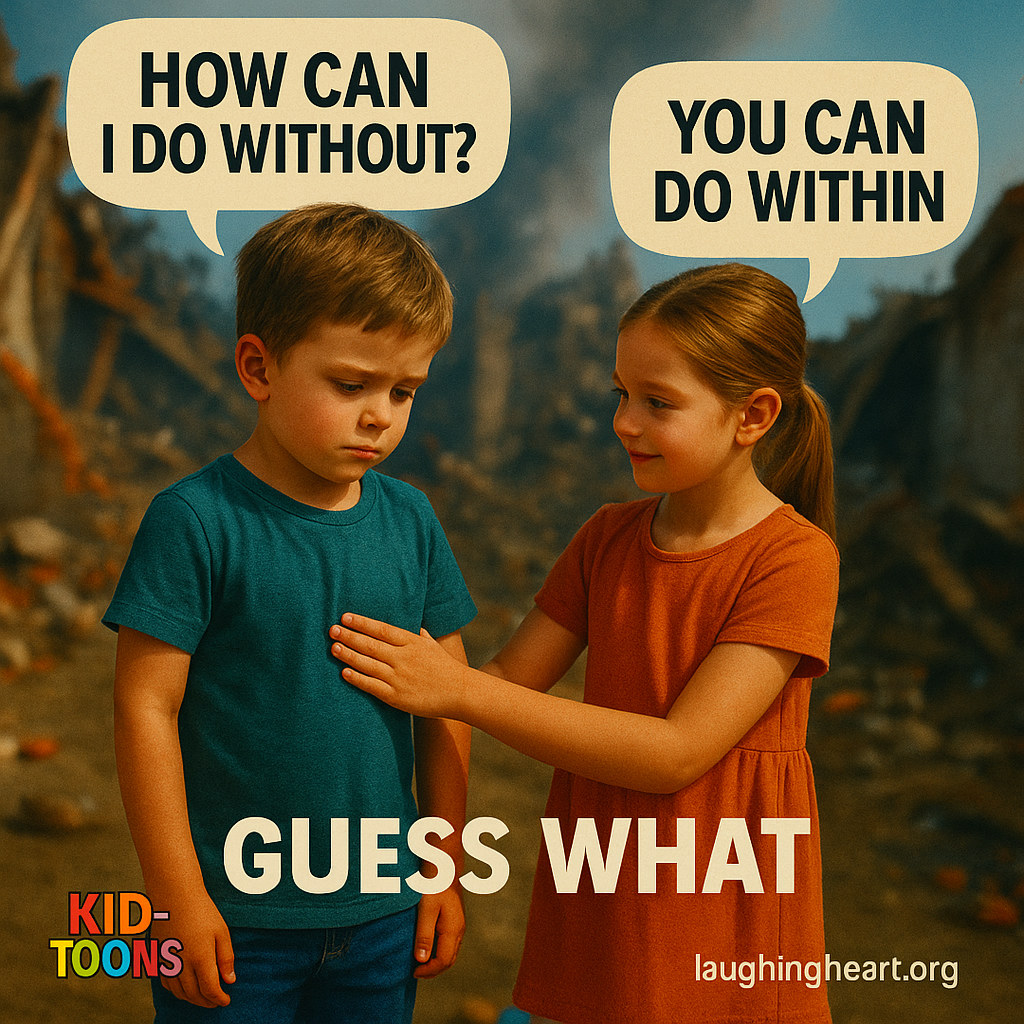 DOWITHOUT? Jue _YOUCAN DO WITHIN GuEss WHAT 700! ist laughingheart.org “ee - Kid