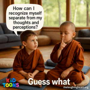How can | recognize myself separate from my thoughts and perceptions? a xs Guess what. helen - Kid