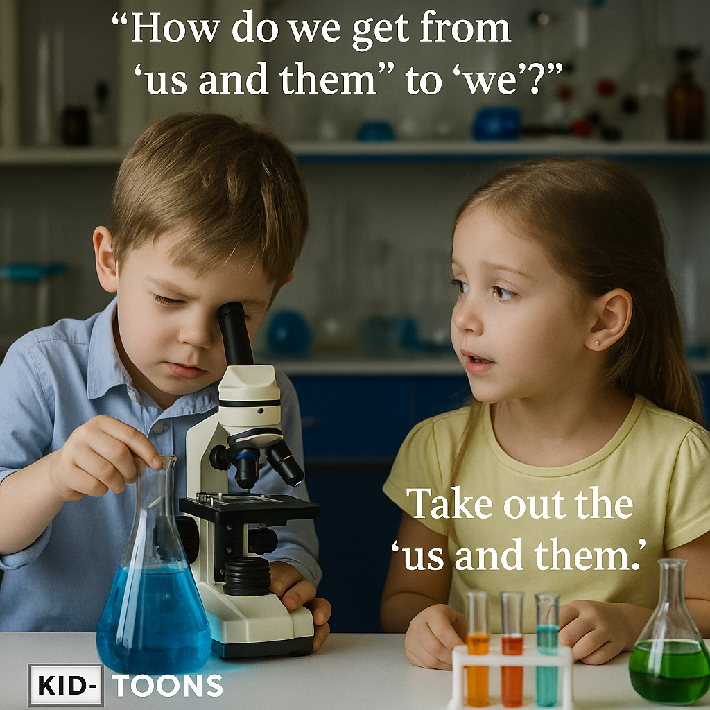 “How do we get from ‘us and them” to ‘we’?” - Kid