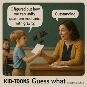 I figured out how we can unify Outstanding. quantum mechanics with gravity. KID-TOONS Guess What vrecsernsrarcor - Kid