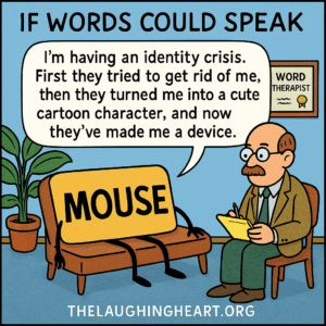 IF WORDS COULD SPEAK I’m having an identity crisis. First they tried to get rid of me, | worD | then they turned me into a cute a cartoon character, and now 2] they’ve made me a device. - Large Character