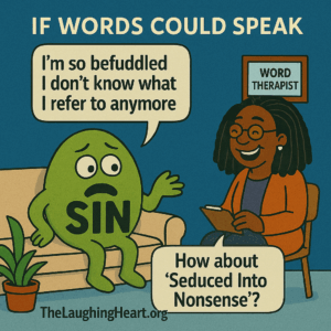 I’m so befuddled | don’t know what | refer to anymore How about , ‘Seduced Into Nonsense’? TheLaughingHeart.org - Large Character