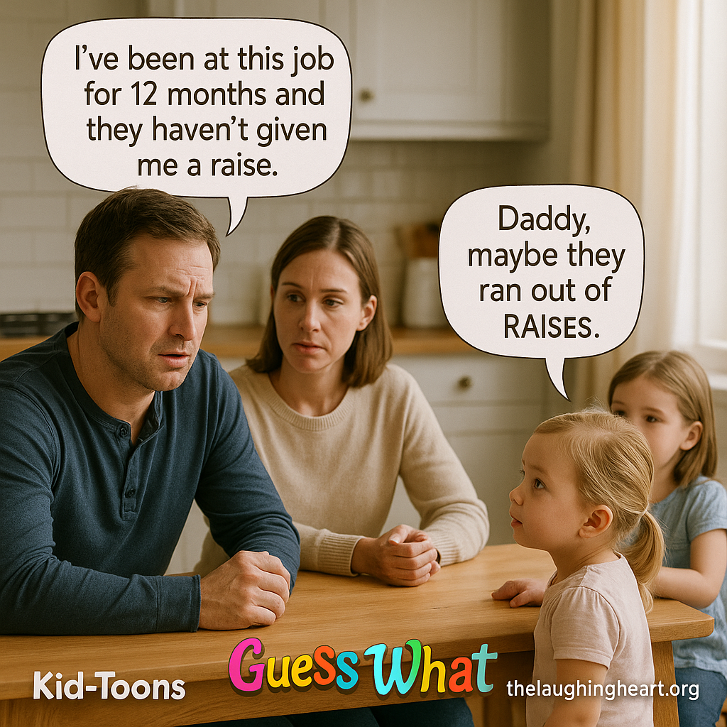 I’ve been at this job for 12 months and they haven't given me a raise. Daddy, maybe they ran out of Kid-Toons - Kid