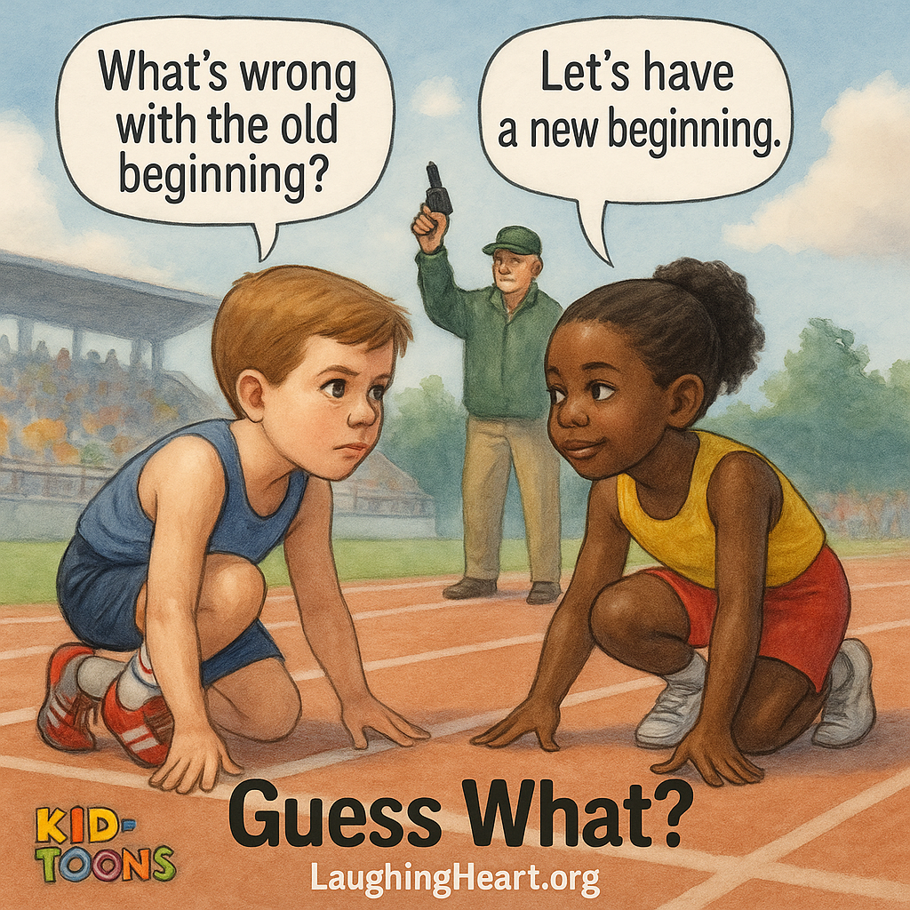 Let's have a new beginning. What's wrong with the old beginning? - Kid