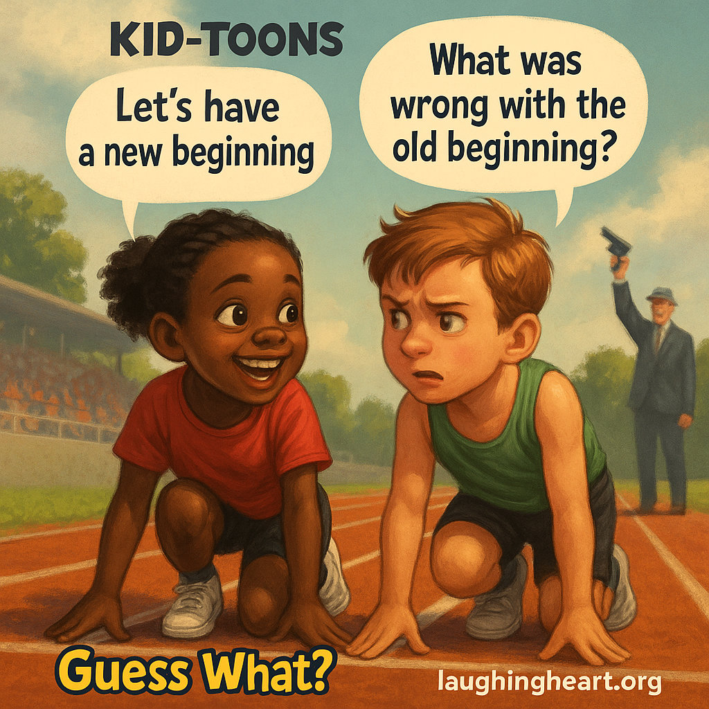 KID-TOONS 7 wit was Let's have wrong with the anew beginning , old beginning? laughingheart.org - Kid