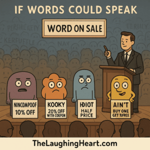 IF WORDS COULD SPEAK | WORD ON SALE| : 7~ mb) nwconroo| | kooKy By) wior fa T ie TheLaughingHeart.com - Large Character