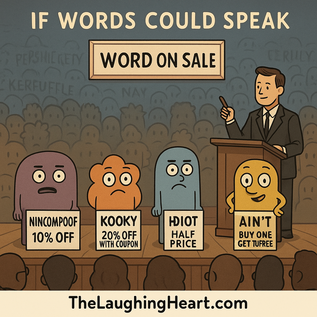 IF WORDS COULD SPEAK | WORD ON SALE| : 7~ mb) nwconroo| | kooKy By) wior fa T ie TheLaughingHeart.com - Large Character