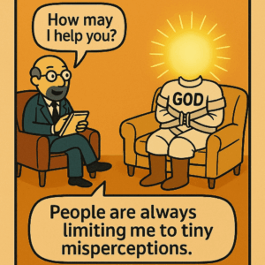 People are always limiting me to tiny misperceptions. - Large Character