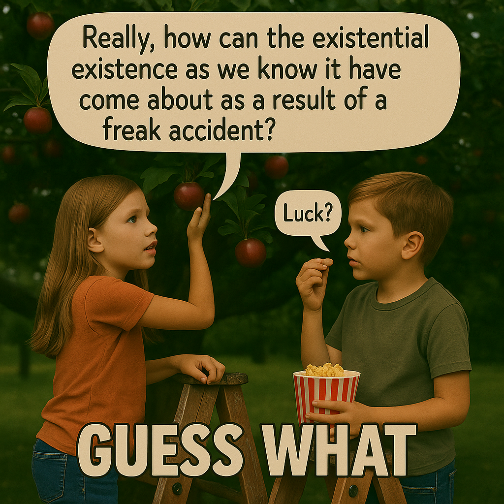 Really, how can the existential existence as we know it have come about as a result of a freak accident? - Kid