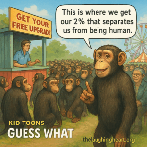 This is where we get our 2% that separates | _. us from being human. GUESS WHAT. - Kid