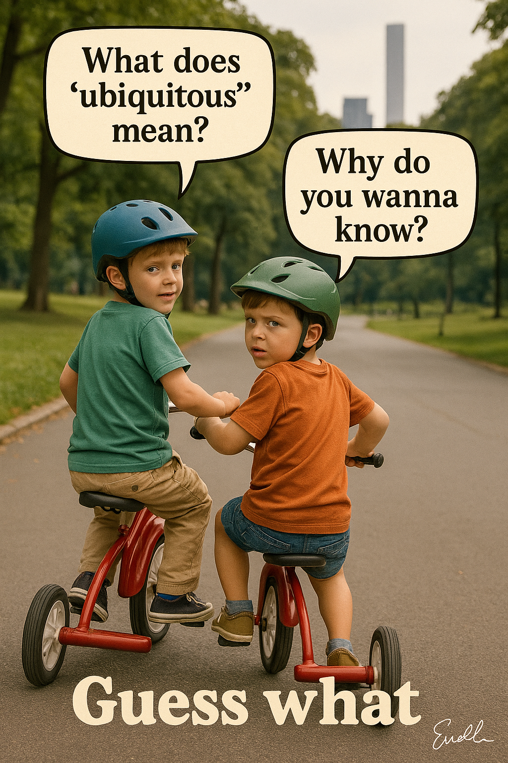 What does ‘ubiquitous” Why do you wanna _ Guess what | - Kid