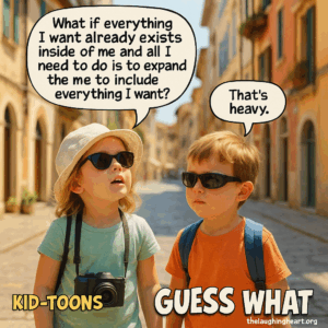 / What if everything I want already exists inside of me and all I need to do is to expand  the me to include _everything I want? GUESS WHAT” thel usher org - Kid