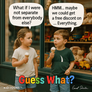 What if | were not separate from everybody else? HMM... maybe we could get a free discont on ... Everything. - Kid