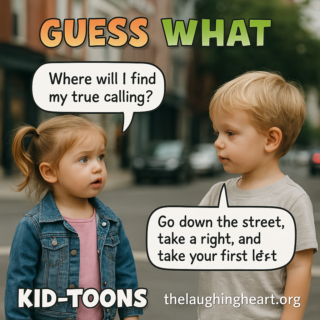 Where will | find my true calling? Be chown street,  take a right, and - Kid
