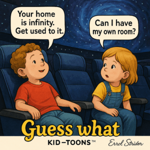Your home is infinity. [i Get used to it. ' Can | have my own room? “ KID-TOONS™ = Sol Sen - Kid